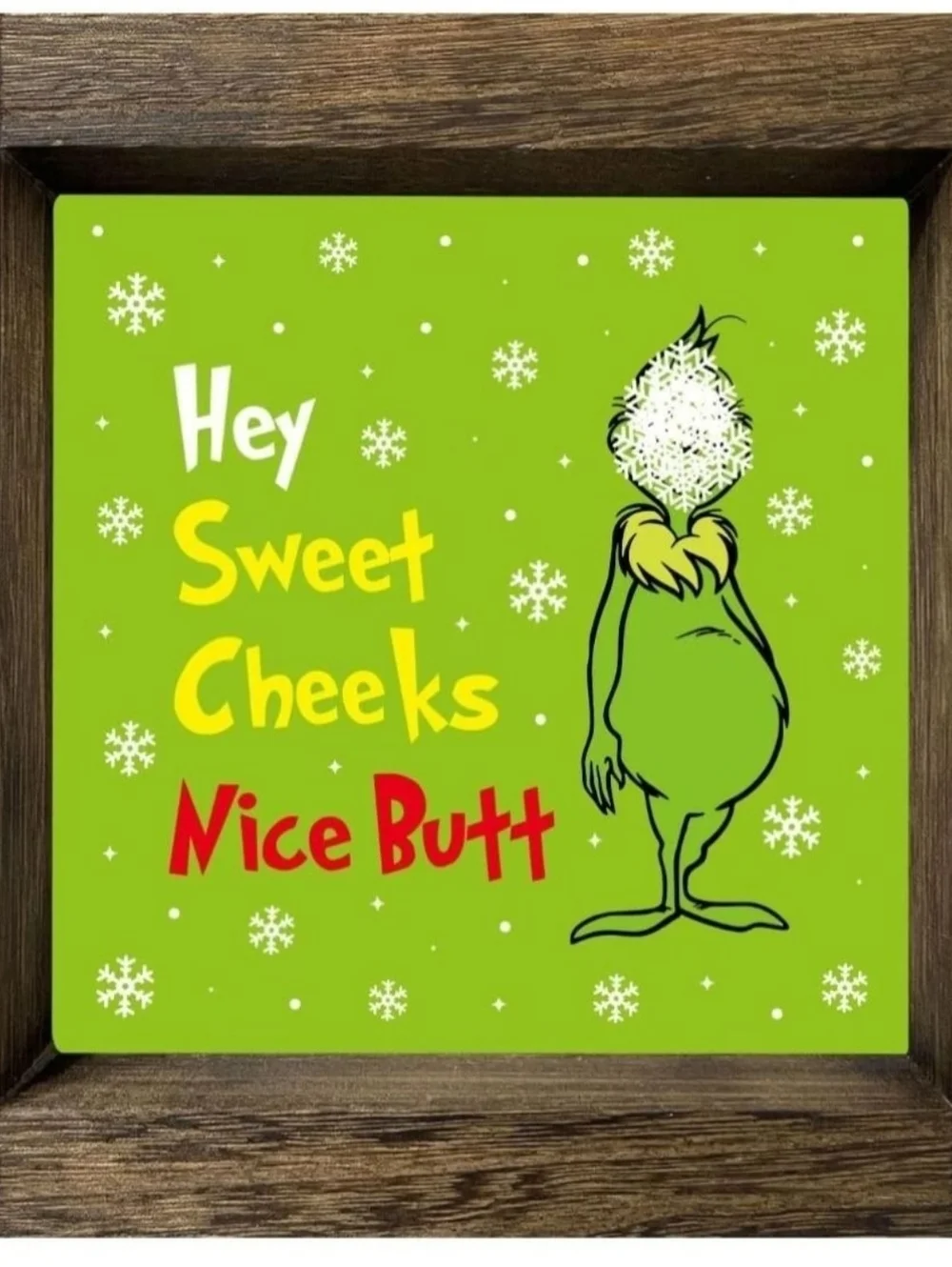 Christmas Wooden Sign for Home Bathroom Decor, 7x7